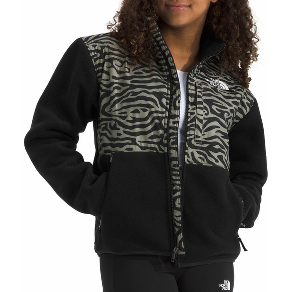 The North Face Kids' Denali Jacket Black Clay Tiger Stripe Small NWT $130 MSRP